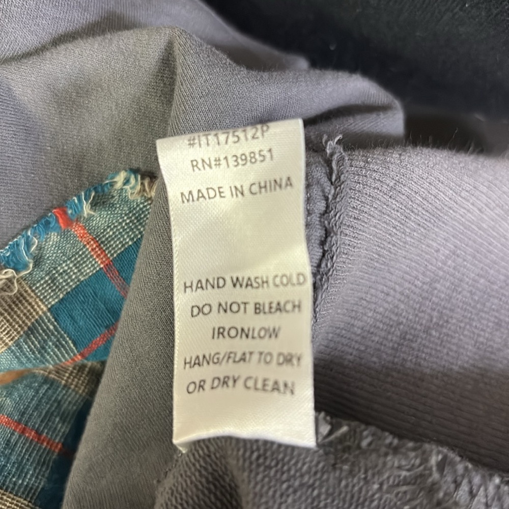 Oddi Gray Sweatshirt with Plaid Patch - Picture 5 of 5
